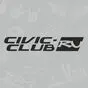 черная виниловая наклейка Civic club