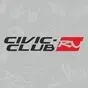 черно-красная виниловая наклейка Civic club