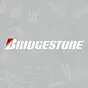 белая с красным виниловая наклейка Bridgestone