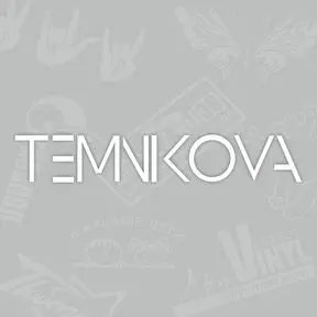 белая виниловая наклейка Temnikova