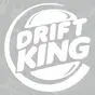 белая наклейка Drift KING