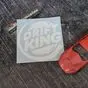 белая наклейка Drift KING