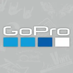 наклейка GoPro с белыми буквами