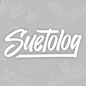 белая наклейка Suetolog