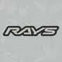 черная наклейка RAYS