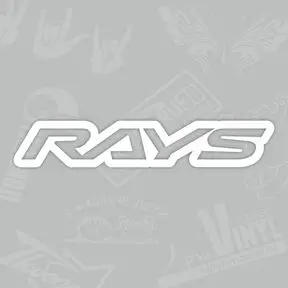 Белая наклейка RAYS