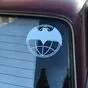 На фото наклейка размером 14 см
