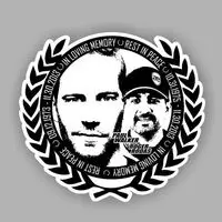 Виниловая наклейка Пол Уокер и Роджер Родас
